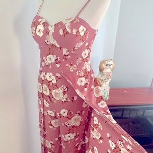 Floral Long Romper Dress